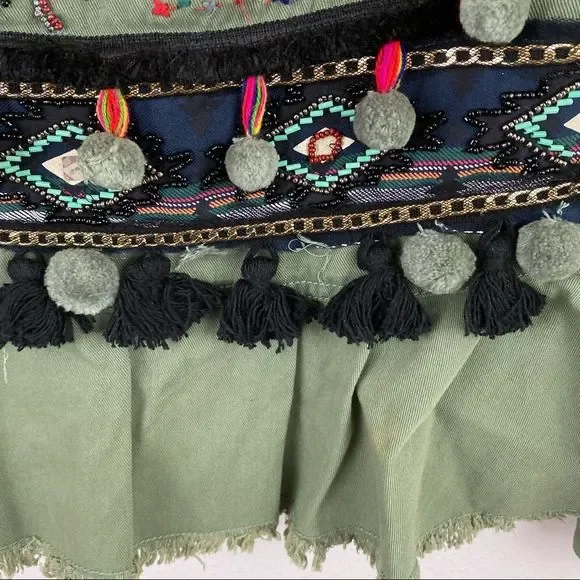 Zara • Tassel Army Jacket Top - Picture 8 of 9